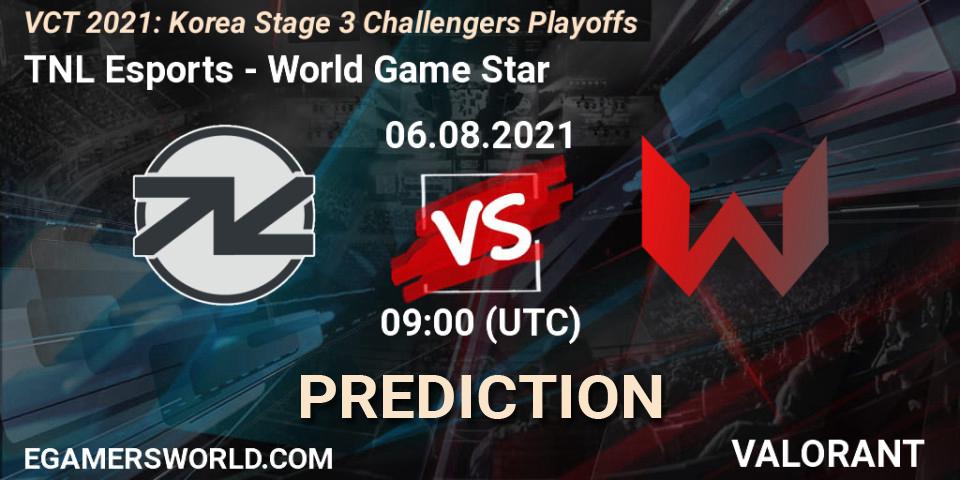 TNL Esports - World Game Star: Maç tahminleri. 06.08.2021 at 11:00, VALORANT, VCT 2021: Korea Stage 3 Challengers Playoffs