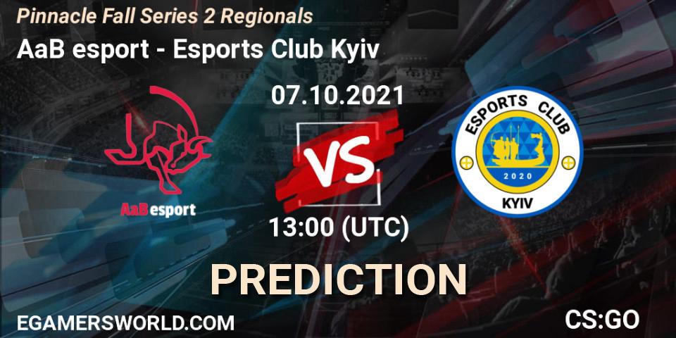 AaB esport - Esports Club Kyiv: Maç tahminleri. 07.10.2021 at 13:05, Counter-Strike (CS2), Pinnacle Fall Series 2 Regionals