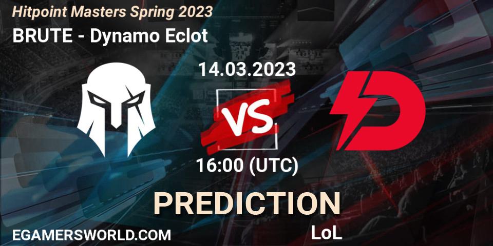 BRUTE - Dynamo Eclot: Maç tahminleri. 17.02.23, LoL, Hitpoint Masters Spring 2023