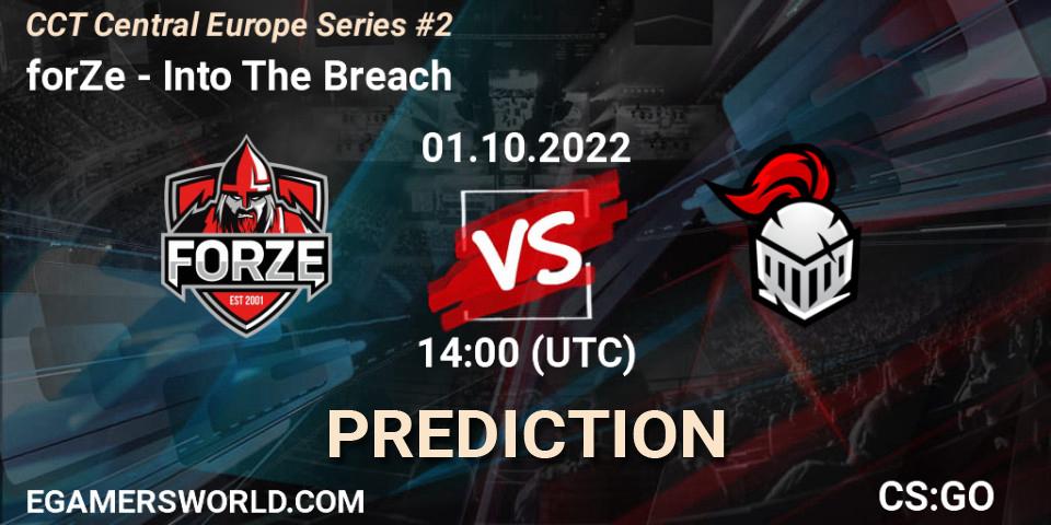 forZe - Into The Breach: Maç tahminleri. 01.10.2022 at 11:00, Counter-Strike (CS2), CCT Central Europe Series #2