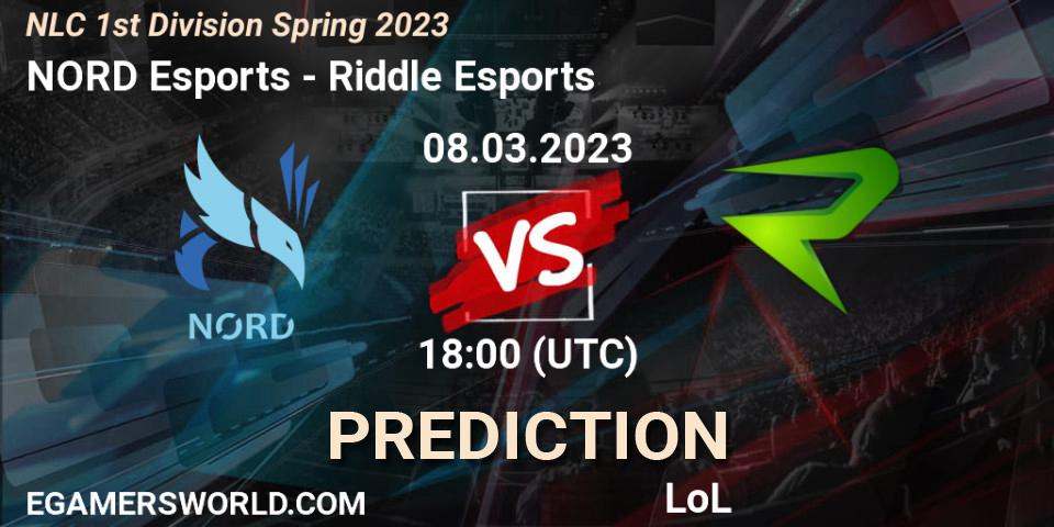 NORD Esports - Riddle Esports: Maç tahminleri. 14.02.2023 at 17:00, LoL, NLC 1st Division Spring 2023