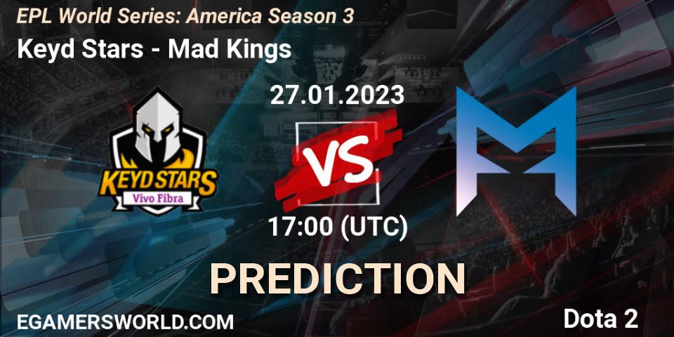 Keyd Stars - Mad Kings: Maç tahminleri. 27.01.23, Dota 2, EPL World Series: America Season 3