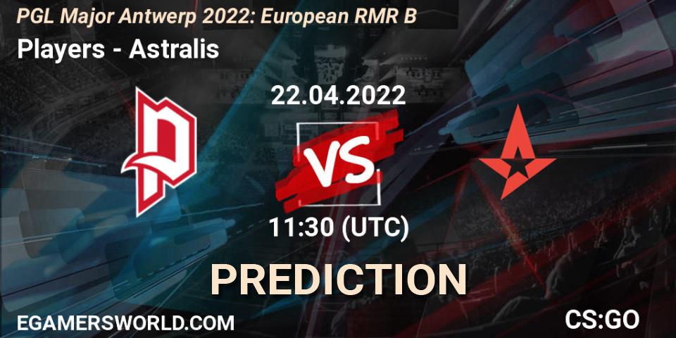Players - Astralis: Maç tahminleri. 22.04.2022 at 11:10, Counter-Strike (CS2), PGL Major Antwerp 2022: European RMR B