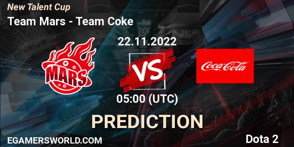 Team Mars - Team Coke: Maç tahminleri. 22.11.2022 at 07:23, Dota 2, New Talent Cup