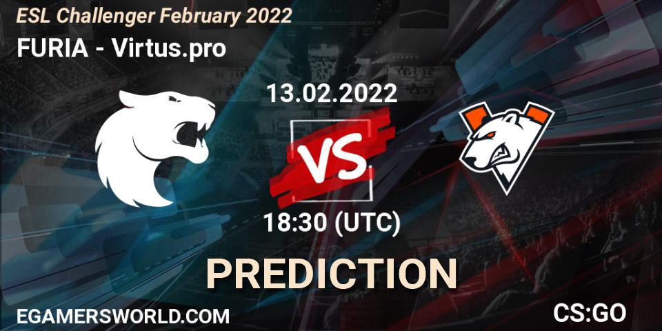 FURIA - Virtus.pro: Maç tahminleri. 13.02.2022 at 18:30, Counter-Strike (CS2), ESL Challenger February 2022