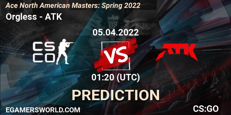 Orgless - ATK: Maç tahminleri. 05.04.2022 at 01:20, Counter-Strike (CS2), Ace North American Masters: Spring 2022