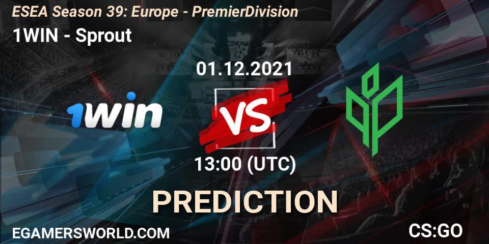 1WIN - Sprout: Maç tahminleri. 01.12.2021 at 14:05, Counter-Strike (CS2), ESEA Season 39: Europe - Premier Division