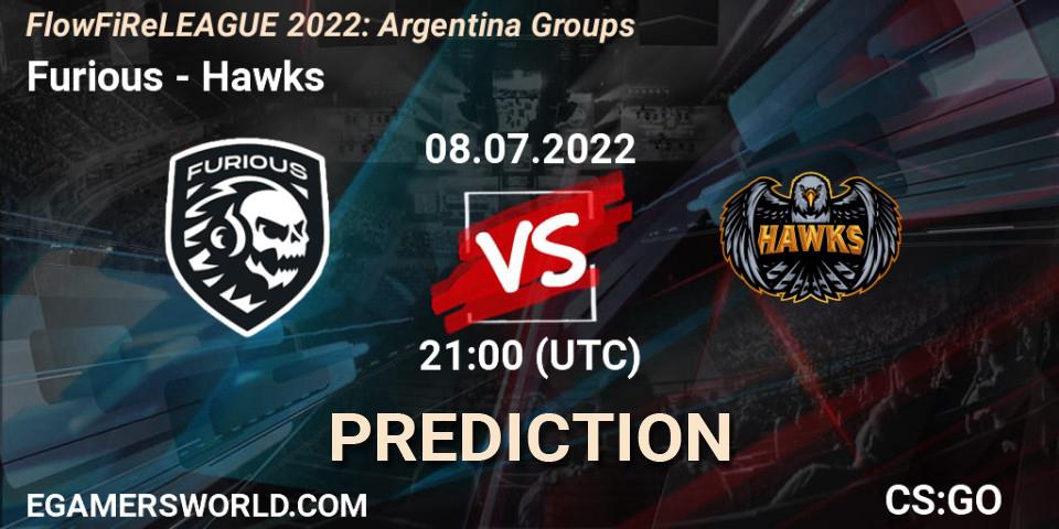 Furious - Hawks: Maç tahminleri. 08.07.22, CS2 (CS:GO), FlowFiReLEAGUE 2022: Argentina Groups