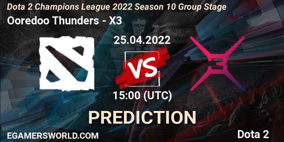 Ooredoo Thunders - X3: Maç tahminleri. 25.04.22, Dota 2, Dota 2 Champions League 2022 Season 10 