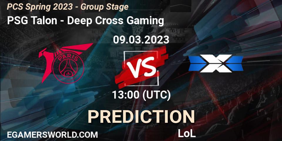 PSG Talon - Deep Cross Gaming: Maç tahminleri. 18.02.2023 at 10:10, LoL, PCS Spring 2023 - Group Stage