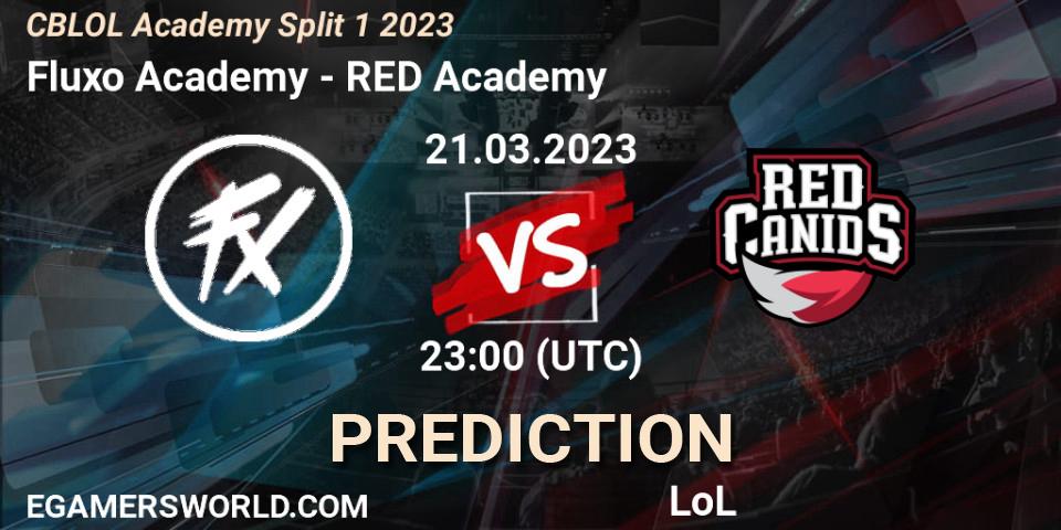 Fluxo Academy - RED Academy: Maç tahminleri. 21.03.23, LoL, CBLOL Academy Split 1 2023