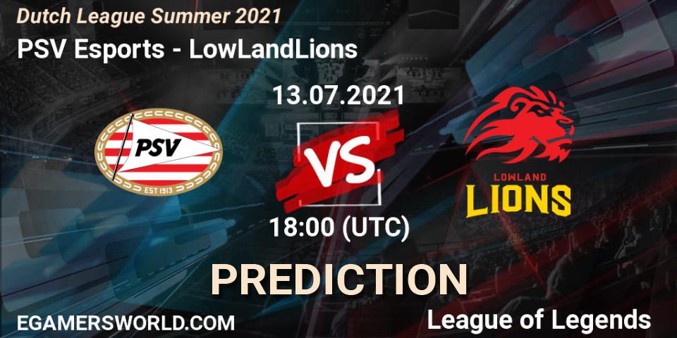 PSV Esports - LowLandLions: Maç tahminleri. 15.06.2021 at 19:00, LoL, Dutch League Summer 2021