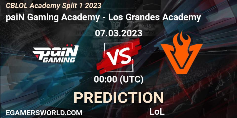 paiN Gaming Academy - Los Grandes Academy: Maç tahminleri. 07.03.2023 at 00:00, LoL, CBLOL Academy Split 1 2023