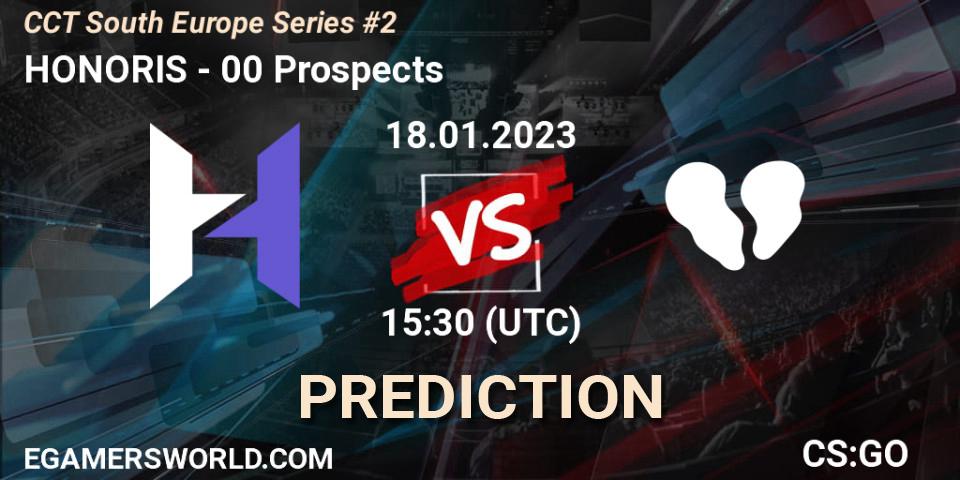 HONORIS - 00 Prospects: Maç tahminleri. 18.01.23, CS2 (CS:GO), CCT South Europe Series #2
