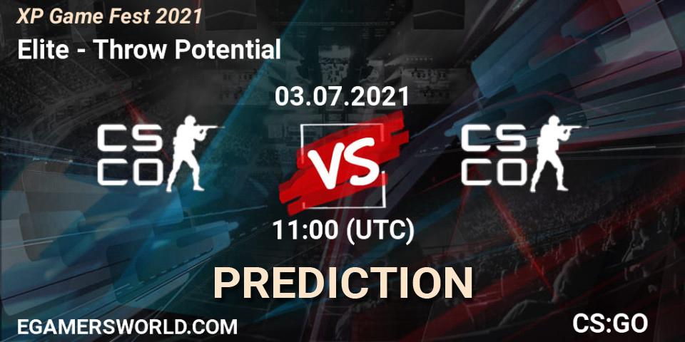 Elite - Throw Potential: Maç tahminleri. 03.07.2021 at 11:00, Counter-Strike (CS2), XP Game Fest 2021