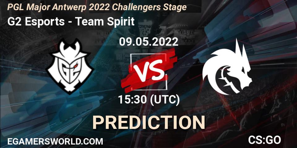 G2 Esports - Team Spirit: Maç tahminleri. 09.05.2022 at 15:30, Counter-Strike (CS2), PGL Major Antwerp 2022 Challengers Stage