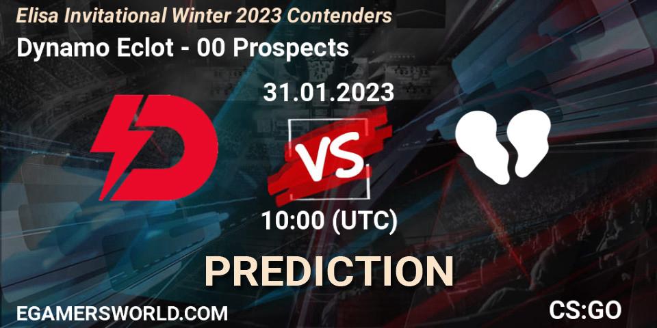 Dynamo Eclot - 00 Prospects: Maç tahminleri. 31.01.23, CS2 (CS:GO), Elisa Invitational Winter 2023 Contenders