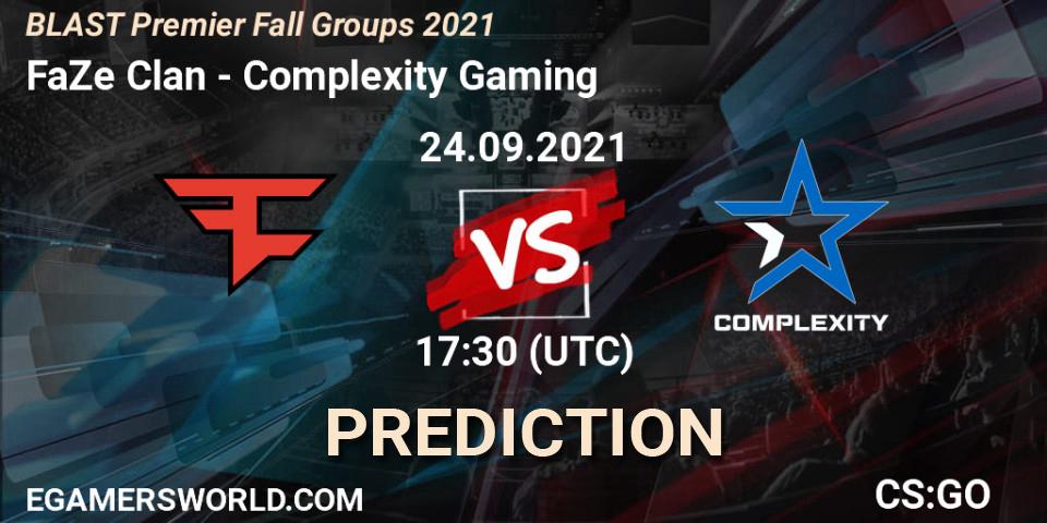 FaZe Clan - Complexity Gaming: Maç tahminleri. 24.09.2021 at 18:30, Counter-Strike (CS2), BLAST Premier Fall Groups 2021