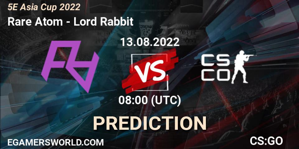 Rare Atom - Lord Rabbit: Maç tahminleri. 13.08.2022 at 08:00, Counter-Strike (CS2), 5E Asia Cup 2022