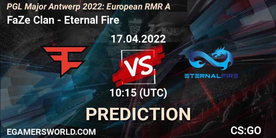FaZe Clan - Eternal Fire: Maç tahminleri. 17.04.2022 at 10:15, Counter-Strike (CS2), PGL Major Antwerp 2022: European RMR A