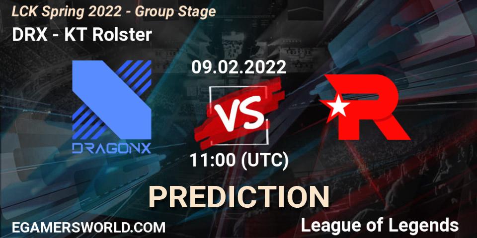 DRX - KT Rolster: Maç tahminleri. 09.02.2022 at 11:30, LoL, LCK Spring 2022 - Group Stage