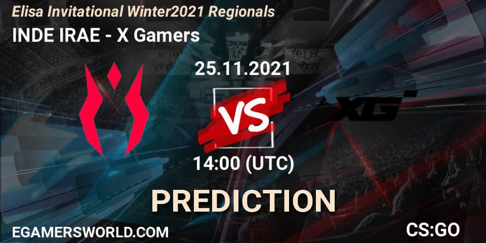 INDE IRAE - X Gamers: Maç tahminleri. 25.11.2021 at 14:00, Counter-Strike (CS2), Elisa Invitational Winter 2021 Regionals