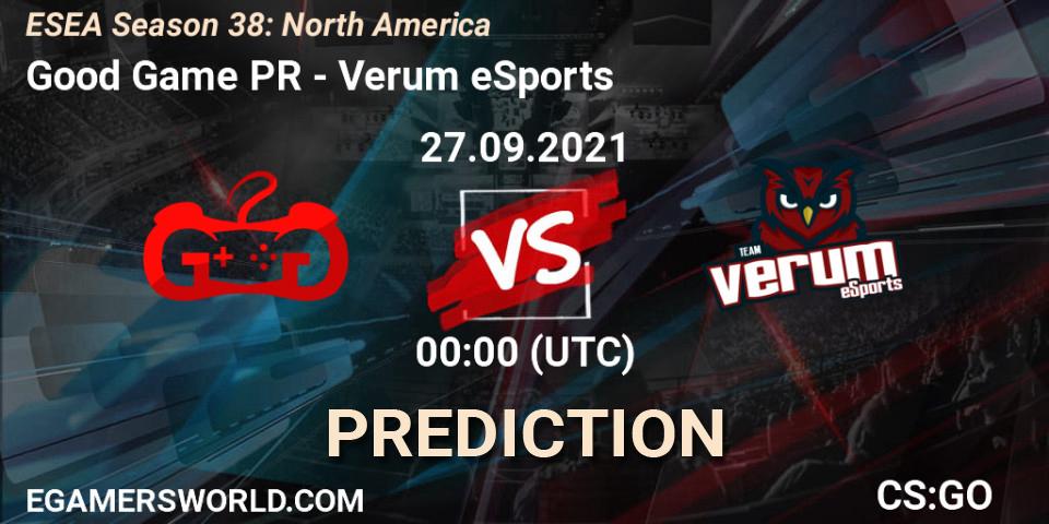 Good Game PR - Verum eSports: Maç tahminleri. 29.09.21, CS2 (CS:GO), ESEA Season 38: North America 