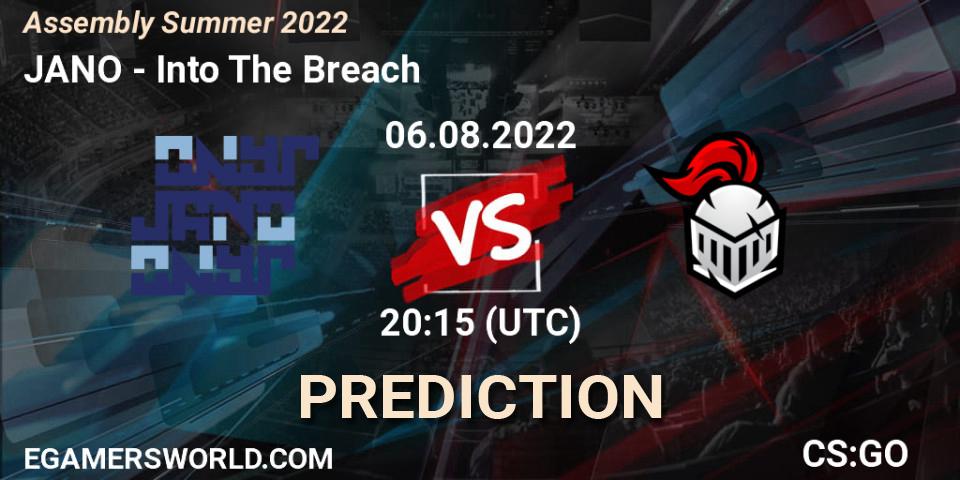 JANO - Into The Breach: Maç tahminleri. 06.08.2022 at 20:30, Counter-Strike (CS2), Assembly Summer 2022