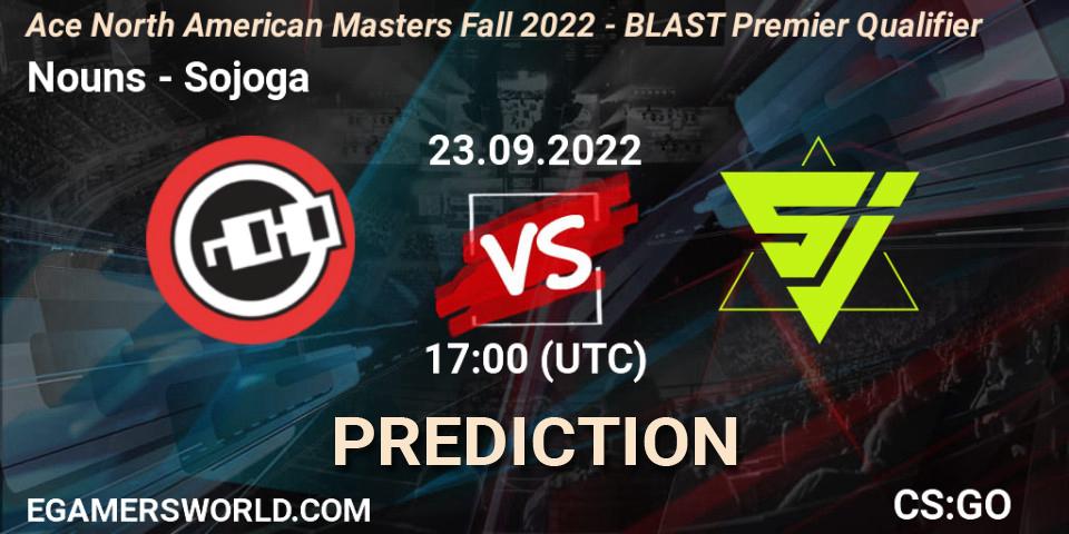 Nouns - Sojoga: Maç tahminleri. 23.09.2022 at 17:00, Counter-Strike (CS2), FiReLEAGUE 2022: North America - BLAST Premier Qualifier