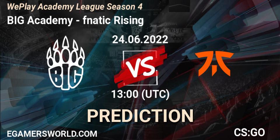 BIG Academy - fnatic Rising: Maç tahminleri. 24.06.2022 at 13:10, Counter-Strike (CS2), WePlay Academy League Season 4
