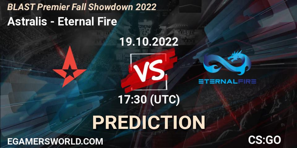 Astralis - Eternal Fire: Maç tahminleri. 19.10.22, CS2 (CS:GO), BLAST Premier Fall Showdown 2022 Europe