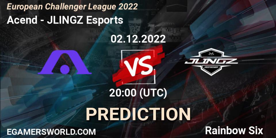 Acend - JLINGZ Esports: Maç tahminleri. 02.12.22, Rainbow Six, European Challenger League 2022