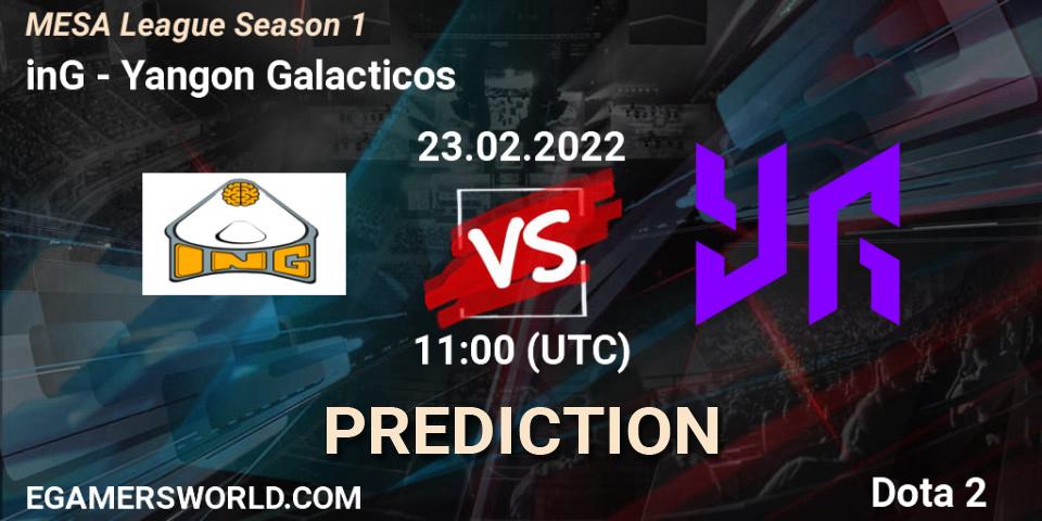 inG - Yangon Galacticos: Maç tahminleri. 23.02.2022 at 11:13, Dota 2, MESA League Season 1