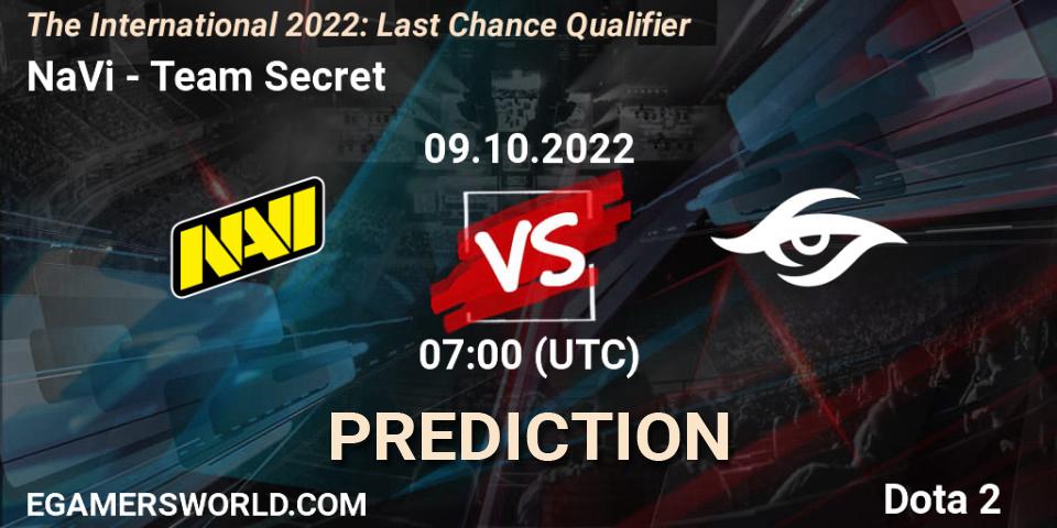 NaVi - Team Secret: Maç tahminleri. 09.10.22, Dota 2, The International 2022: Last Chance Qualifier