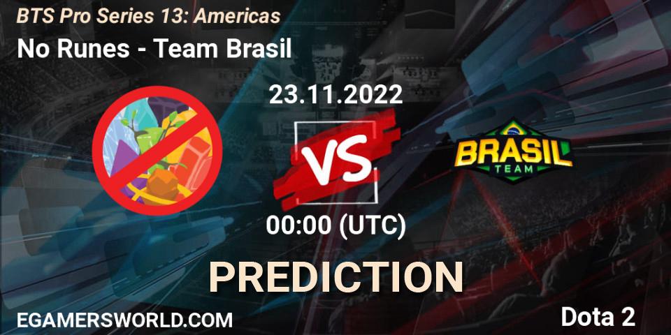 No Runes - Team Brasil: Maç tahminleri. 22.11.2022 at 23:45, Dota 2, BTS Pro Series 13: Americas