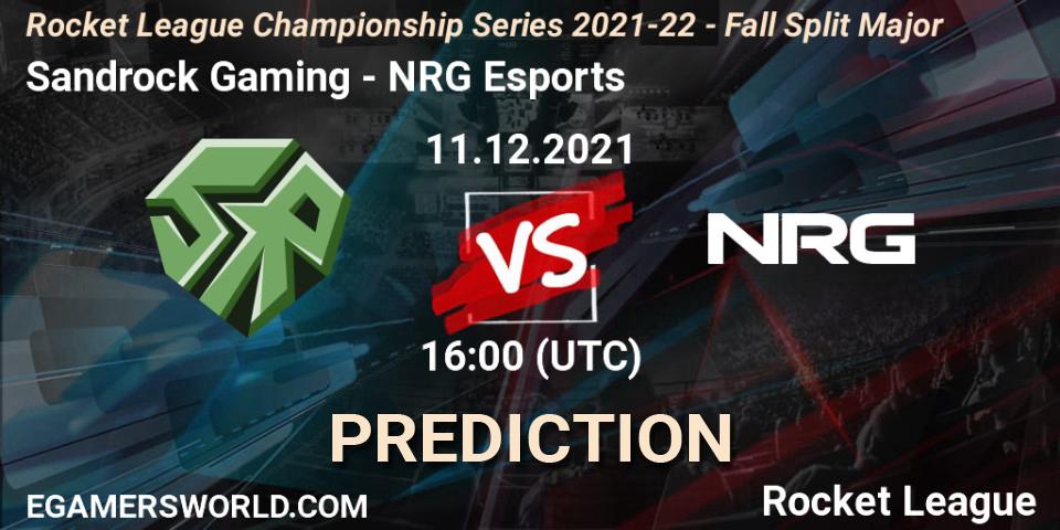 Sandrock Gaming - NRG Esports: Maç tahminleri. 11.12.21, Rocket League, RLCS 2021-22 - Fall Split Major
