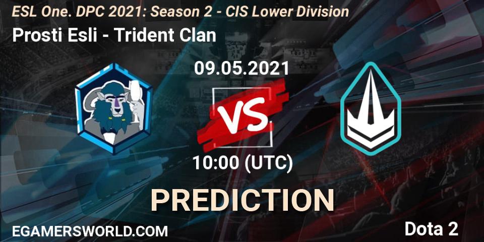 Prosti Esli - Trident Clan: Maç tahminleri. 09.05.2021 at 09:55, Dota 2, ESL One. DPC 2021: Season 2 - CIS Lower Division