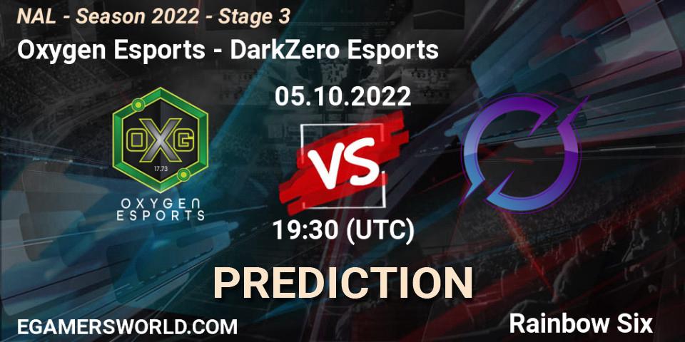 Oxygen Esports - DarkZero Esports: Maç tahminleri. 05.10.2022 at 19:30, Rainbow Six, NAL - Season 2022 - Stage 3