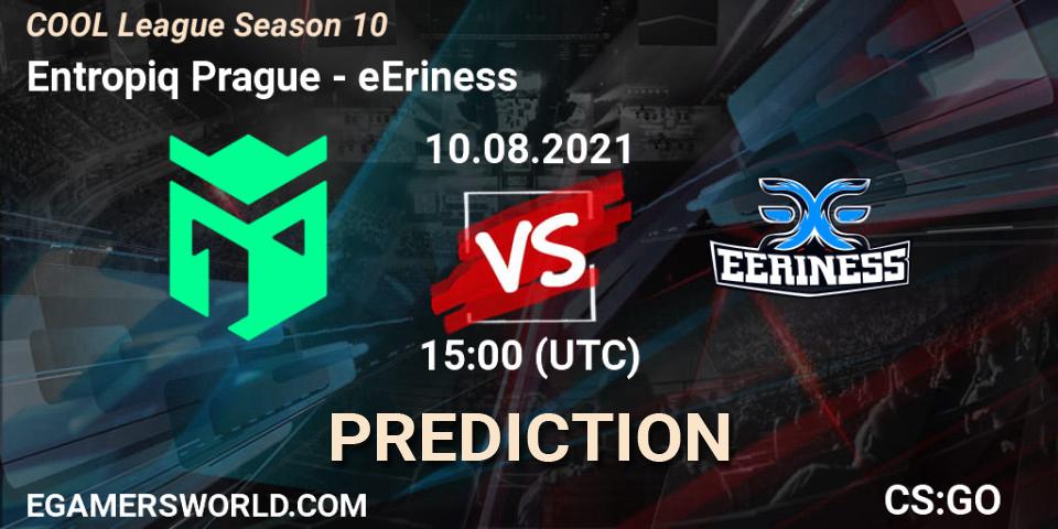 Entropiq Prague - eEriness: Maç tahminleri. 10.08.2021 at 15:00, Counter-Strike (CS2), COOL League Season 10