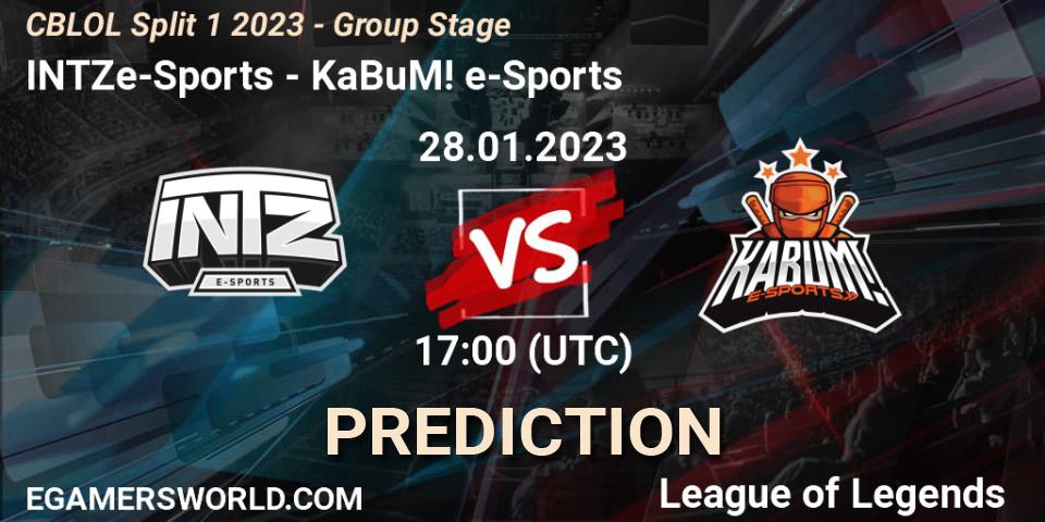 INTZ e-Sports - KaBuM! e-Sports: Maç tahminleri. 28.01.23, LoL, CBLOL Split 1 2023 - Group Stage