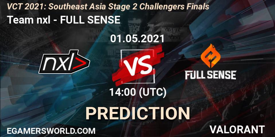 Team nxl - FULL SENSE: Maç tahminleri. 01.05.2021 at 15:30, VALORANT, VCT 2021: Southeast Asia Stage 2 Challengers Finals
