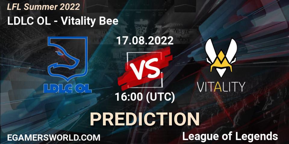 LDLC OL - Vitality Bee: Maç tahminleri. 17.08.2022 at 16:00, LoL, LFL Summer 2022