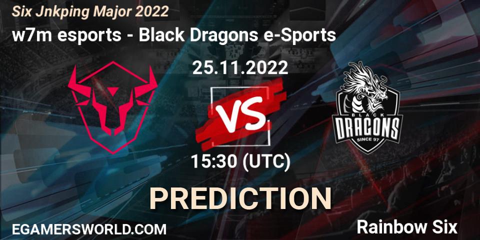 w7m esports - Black Dragons e-Sports: Maç tahminleri. 25.11.2022 at 09:30, Rainbow Six, Six Jönköping Major 2022