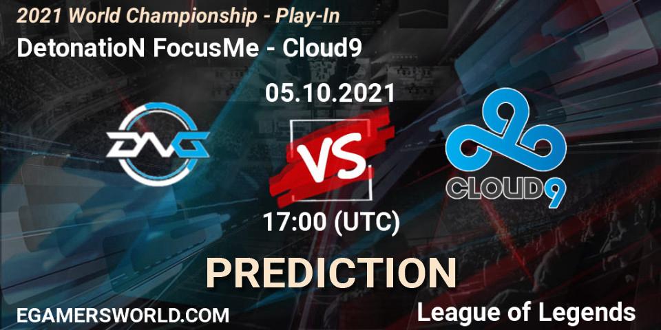 DetonatioN FocusMe - Cloud9: Maç tahminleri. 05.10.2021 at 17:30, LoL, 2021 World Championship - Play-In