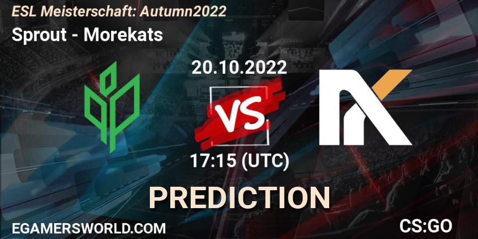 Sprout - Morekats: Maç tahminleri. 24.10.2022 at 19:15, Counter-Strike (CS2), ESL Meisterschaft: Autumn 2022