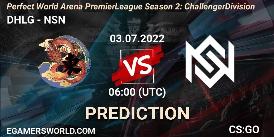 DHLG - NSN: Maç tahminleri. 03.07.2022 at 06:00, Counter-Strike (CS2), Perfect World Arena Premier League Season 2: Challenger Division