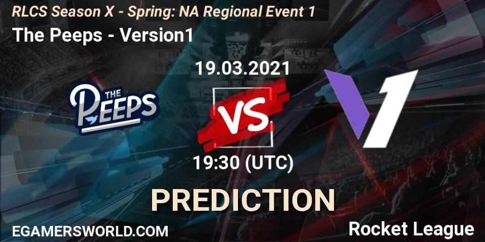 The Peeps - Version1: Maç tahminleri. 19.03.21, Rocket League, RLCS Season X - Spring: NA Regional Event 1