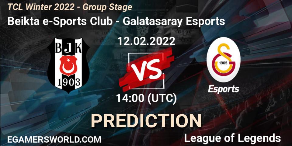 Beşiktaş e-Sports Club - Galatasaray Esports: Maç tahminleri. 12.02.2022 at 14:00, LoL, TCL Winter 2022 - Group Stage