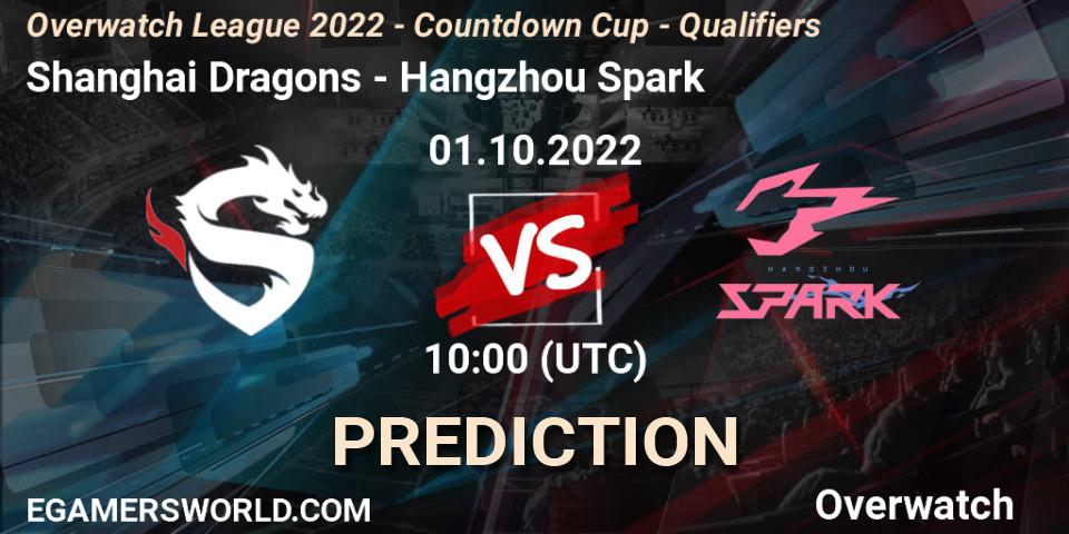 Shanghai Dragons - Hangzhou Spark: Maç tahminleri. 01.10.2022 at 10:00, Overwatch, Overwatch League 2022 - Countdown Cup - Qualifiers