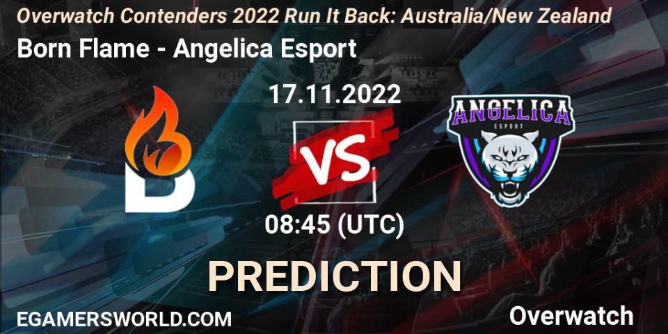 Born Flame - Angelica Esport: Maç tahminleri. 17.11.2022 at 08:45, Overwatch, Overwatch Contenders 2022 - Australia/New Zealand - November
